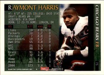 1995 Bowman #75 Raymont Harris Back