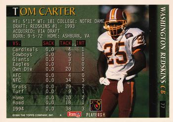 1995 Bowman #77 Tom Carter Back