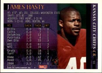 1995 Bowman #98 James Hasty Back