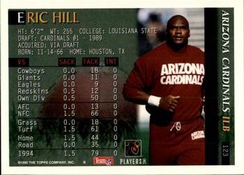 1995 Bowman #123 Eric Hill Back