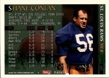 1995 Bowman #127 Shane Conlan Back