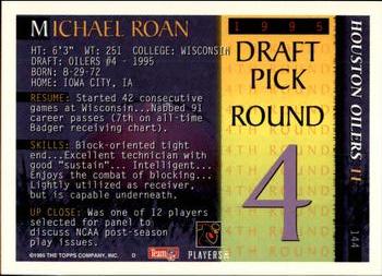 1995 Bowman #144 Michael Roan Back