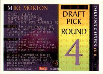 1995 Bowman #156 Mike Morton Back