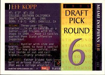 1995 Bowman #163 Jeff Kopp Back