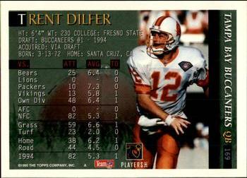 1995 Bowman #169 Trent Dilfer Back