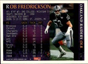 1995 Bowman #174 Rob Fredrickson Back