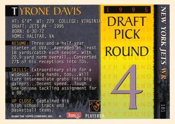 1995 Bowman #181 Tyrone Davis Back