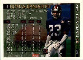 1995 Bowman #191 Thomas Randolph Back