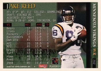 1995 Bowman #202 Jake Reed Back