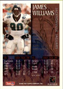 1995 Bowman #227 James Williams Back