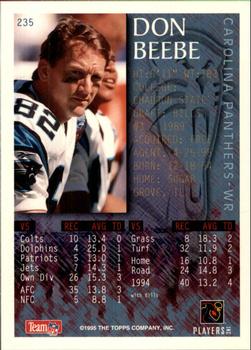 1995 Bowman #235 Don Beebe Back