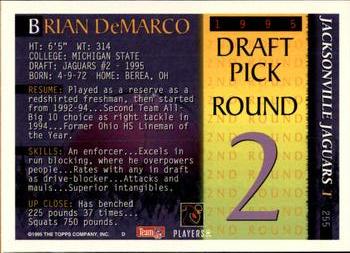 1995 Bowman #255 Brian DeMarco Back