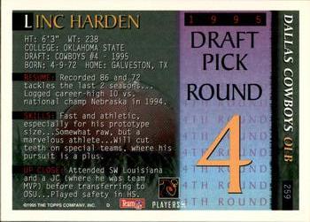 1995 Bowman #259 Linc Harden Back