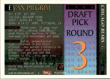 1995 Bowman #286 Evan Pilgrim Back