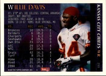 1995 Bowman #299 Willie Davis Back