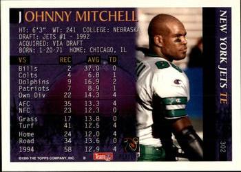 1995 Bowman #302 Johnny Mitchell Back