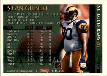 1995 Bowman #306 Sean Gilbert Back