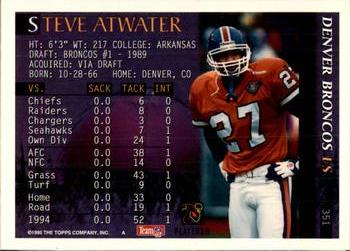 1995 Bowman #351 Steve Atwater Back