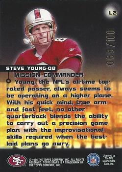1998 Topps Stars - Luminaries Bronze #L2 Steve Young Back
