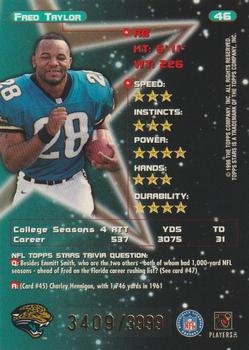 1998 Topps Stars - Silver Star #46 Fred Taylor Back