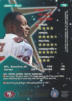 1998 Topps Stars - Silver Star #75 Jerry Rice Back