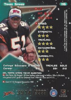 1998 Topps Stars - Silver Star #116 Takeo Spikes Back