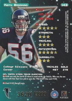 1998 Topps Stars - Silver Star #143 Keith Brooking Back