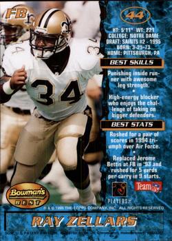 1995 Bowman's Best #44 Ray Zellars Back