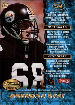 1995 Bowman's Best #54 Brendan Stai Back