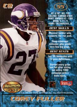 1995 Bowman's Best #55 Corey Fuller Back