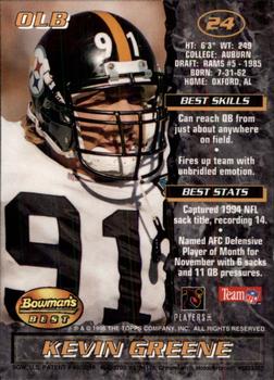 1995 Bowman's Best #24 Kevin Greene Back
