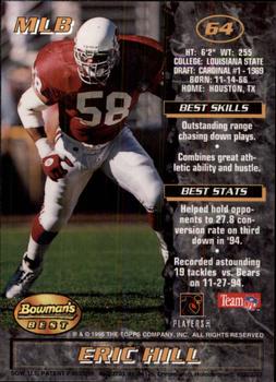 1995 Bowman's Best #64 Eric Hill Back