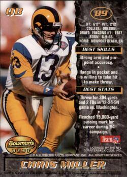 1995 Bowman's Best #89 Chris Miller Back