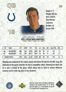 1998 UD Choice - Choice Reserve #256 Peyton Manning Back