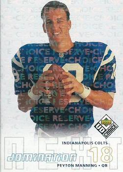 1998 UD Choice - Choice Reserve #256 Peyton Manning Front