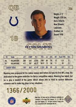 1998 UD Choice - Domination Next SE #256 Peyton Manning Back