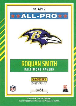 2022 Panini Instant All-Pro #AP17 Roquan Smith Back