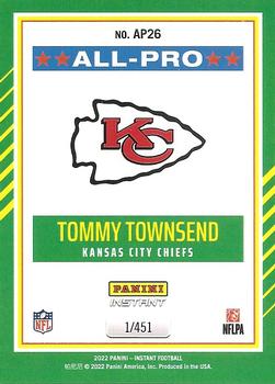 2022 Panini Instant All-Pro #AP26 Tommy Townsend Back