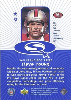 1998 UD Choice - StarQuest Blue #9 Steve Young Back