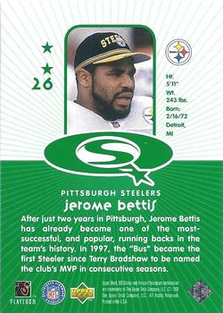 1998 UD Choice - StarQuest Green #26 Jerome Bettis Back