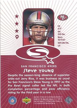 1998 UD Choice - StarQuest Red #9 Steve Young Back