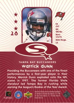 1998 UD Choice - StarQuest Red #28 Warrick Dunn Back