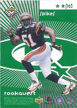 1998 UD Choice - StarQuest/RookQuest Green #SR05 Junior Seau / Takeo Spikes Back