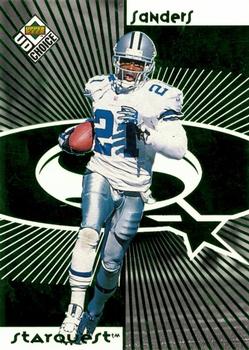 1998 UD Choice - StarQuest/RookQuest Green #SR06 Deion Sanders / Charles Woodson Front