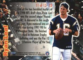 1998 Ultra - Caught in the Draft #11 CD Ryan Leaf Back