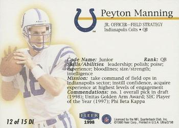 1998 Ultra - Damage, Inc. #12 DI Peyton Manning Back