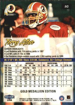 1998 Ultra - Gold Medallion #5G Terry Allen Back