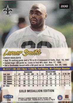 1998 Ultra - Gold Medallion #253G Lamar Smith Back