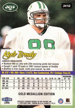 1998 Ultra - Gold Medallion #341G Kyle Brady Back