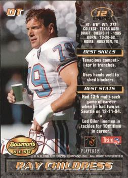 1995 Bowman's Best - Refractors #12 Ray Childress Back